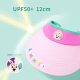 Daiiibabyyy Baby Roll-up Straw Visor Hat Sun Hat, Kid Toddler Wide Brim Cute Bunny Ponytail Summer Beach Sun Hat Adjustable For 1-12 Years