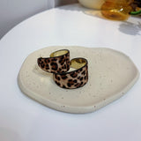 Autumn Winter Leopard Circle Retro Simple Earrings For Women Fashion Temperament Jewelry Gift 2022 Trendy Drop Earrings brincos daiiibabyyy