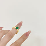 Daiiibabyyy Coloured Small Flower Resin Ring with A Mix and Match Stacking and No Colour Loss Acrylic Index Finger Ring Girls Ring