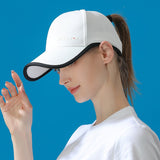 Daiiibabyyy UV Cover UPF50+ Outdoor Running Empty Top Baseball Cap Women's UV Protection Summer Sunscreen Hat High Ponytail Shade Sports Hat