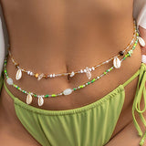 Bohemia Hand-woven Beaded Waist Beads For Women Fashion Geometric Shell Irregular Stone Belly Chain Sexy Body Chain Jewelry Gift daiiibabyyy