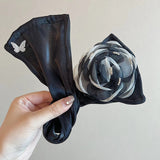 Daiiibabyyy Crystal Big Net Yarn Flower Deft Bun Curler Hair Band Women Retro Hair Styling Hair Bun Twist Maker Ponytail Headwear New
