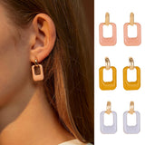 New Trendy Dripping Oil Resin Hoop Earrings for Women Girls Geometric Irregular Metal Acrylic Creativity Earrings Party Jewelry daiiibabyyy