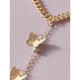 Daiiibabyyy Vintage Gold Plated Simple Butterfly Finger Geometric Bracelets For Women Boho Multilevel Fashion Bracelet Jewelry Party Gift