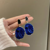 SHANGZHIHUA 2022 Trend Korea New Klein Blue Irregular Pendant Earrings Are Unusual Gift Accessories For Women's Fashion Jewelry daiiibabyyy