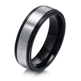Daiiibabyyy Basic 6MM Wide Wedding Engagement Bands Rings for Men, Matte Surface Stainless Steel Male Finger Gift Jewelry US Size