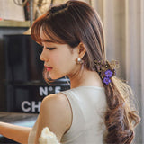 Daiiibabyyy Women Butterfly Crystal Rhinestone Hair Clips Girl Flower Big Barrettes Hair Pins Hair Accessories Hairstyle Design Styling Tool