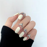 Daiiibabyyy   Fingertip Ring Carapace Joint Ring Simple Personality Micro-inlaid Zircon Opening Ring for Women Girls Men Party Jewelry daiiibabyyy