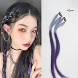 Daiiibabyyy Women Hair Extension Tools Seamless Braided Hair Rope Ponytail Braid Twist Color Hanging Ear-dye Hair Pieces Hanging Ear-dye Wig
