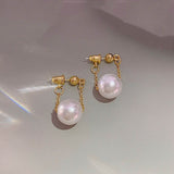 Delysia King   2022 simple fashion versatile small pearl earrings