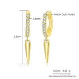 Daiiibabyyy Gold Color Piercing Pendant Hanging Earrings for Women Trend Rivet Sword Butterfly Ankh lobe Hoop Earing Ear Accessories Jewelry