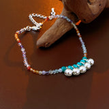 Daiiibabyyy Bohemian Handmade Colorful Crystal Beaded Bracelet For Women Personality New Simple Fashion Ethnic Jewelry
