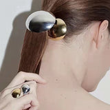 French Barrette Spring Hair Clips 2022 Irregular Width Curved Metal Automatic Clip Hairpin For Women Hair Accessories Jewelry daiiibabyyy