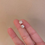 Daiiibabyyy 6pcs Korean Elegant Cute Geometric Heart Stud Earrings for Women Fashion Sweet Cute Set Earring Aesthetic Jewelry Gifts