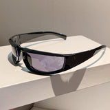 Daiiibabyyy New in Y2k Punk Sunglasses Men Women Trendy Fashion Outdoor Mirror Shades Eyewear Popular Ins Cycling Goggle Sun Glasses