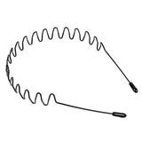 Daiiibabyyy 6pcs Fashion Metal Hair Band for Men Women Unisex Black Wavy Hair Head Hoop Band Sports Headband Hairband Hair Accessories Gifts