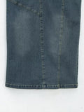 Fashion Women Denim Dress Vintage Blue Long Sleeve Back Zipper Dresses For Women 2023 Spring Causal Slim Fit Ladies Long Dresses