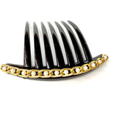 Daiiibabyyy Vintage Flower Crystal Hairclips Fashion Hair Combs Plastic Shiny Hairpins for Women Hair Accessories Bun Headdress