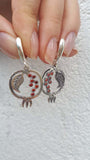 Retro Ethnic Style Pomegranate Earrings for Women Trendy Inlaid with Red Stones Art Drop Dangle Earrings Party Vintage Jewelry daiiibabyyy