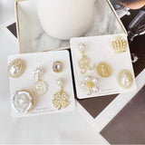Set Imitation Pearl Rhinestones Pin Coat Clothes Accessories Gift Prevent Exposure Brooches for Women