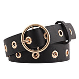 Leather Belts for Women Fashion Jeans Classic Retro Simple Round Buckle Female Pin New Denim Dress Sword Goth Luxury Punk Gothic daiiibabyyy