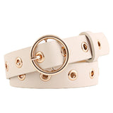 Leather Belts for Women Fashion Jeans Classic Retro Simple Round Buckle Female Pin New Denim Dress Sword Goth Luxury Punk Gothic daiiibabyyy