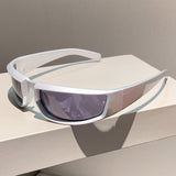 Daiiibabyyy New in Y2k Punk Sunglasses Men Women Trendy Fashion Outdoor Mirror Shades Eyewear Popular Ins Cycling Goggle Sun Glasses