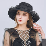 Europe and American New Foldable Women Caps Soft Lace Bow Bucket Hats Summer Outdoor Sun Protection Sun Hat Gorros