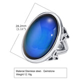 Daiiibabyyy New Fashion Temperature Sensing Color Changing Signet Rings for Men Funny Gifts Jewelry
