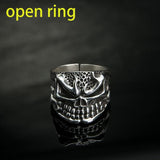 Ruiyi Heavy Metal Rock Square Carving Lion Pattern Ring Men Rap Hip Hop Party Night Club Figer Ring Male Joint Ring Gift