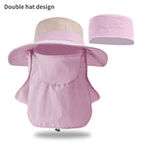 Daiiibabyyy Double Top design 4PCS Design Bucket Hats women men big brim hiking cap Detachable mesh couple fishing hat foldable sun hat 9216
