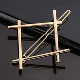 Daiiibabyyy New Women Metal Geometric Hair Clip Round Triangle Moon Barrettes Hairclip Bangs Hair Claws for Lady Girl Hair Accessories Gifts