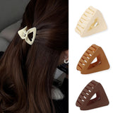 Daiiibabyyy New Fashion Ponytail Hairpins Women Girl Retro Geometric Small Hair Clip Ponytail Fixed Buckle Simple Headdress Hair Accessories