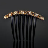 Daiiibabyyy Vintage Flower Crystal Hairclips Fashion Hair Combs Plastic Shiny Hairpins for Women Hair Accessories Bun Headdress