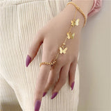 Hiphop Punk Silver Color Long Tassel Chain Rings for Women Men Fashion Metal Adjustable Open Finger Rings Set Gift Jewelry daiiibabyyy