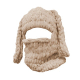 Daiiibabyyy 2023 Women Autumn Winter Knitted Soft Warm Skullies Beanies  Hats Kawaii Solid Ears Funny Casual Caps Hats for Girls Accessories