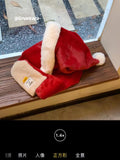 Daiiibabyyy New Cute Christmas Hat Scarf Gloves Set Winter Women Beanies Caps Warm Casual Plush Hats Casual Solid Plush Girl Kawaii Present