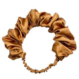 Daiiibabyyy 2023 Big Ruched Headband Bezel Lady Simple Solid Color Satin Wrinkled Hair Hoop Hairband Headband Hair Accessories for Women