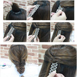 Daiiibabyyy 3pcs Women Hair Braid Tool Holder Clip Wave Hair Braiding Tool Weave Hair Braider Roller Hair Twist Styling Tool DIY Accessories