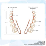 Daiiibabyyy Imitation Pearl Climbing Ear Clip Earings for Women Elegant Korean Ear Accessories for Girls Fashion Jewelry Wholesale E499