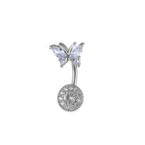 Snake Belly Button Ring Dangle Navel Piercing Ring Heart Belly Ring Zircon Navel Ring Body Piercing Jewelry Umbilical Pircing daiiibabyyy