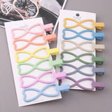 Cute frosted geometric edge clip bb clip bangs clip hairpin Japanese hair accessories one-word clip headwear set