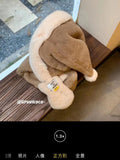 Daiiibabyyy New Cute Christmas Hat Scarf Gloves Set Winter Women Beanies Caps Warm Casual Plush Hats Casual Solid Plush Girl Kawaii Present