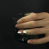 Daiiibabyyy   Fingertip Ring Carapace Joint Ring Simple Personality Micro-inlaid Zircon Opening Ring for Women Girls Men Party Jewelry daiiibabyyy