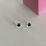 Daiiibabyyy Mini Colorful Heart Ear Cartilage Piercing Lobe Stud Earring for Women Y2k Accessories Tragus Rook Helix Flat Ear Jewelry KAE312