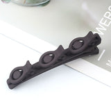 Daiiibabyyy Solid Color Braided Hair Clips Korean Fashion Duckbill Hairpins with 3 Small Clips Rhinestones Girls Bangs Clip Styling Barrette