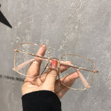 Luxury Anti Blue Light Glasses Men Women Diamond Studded Oversized Square Eyeglasses Computer Goggles Eyewear Glitter Frame daiiibabyyy