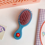 Daiiibabyyy 1pc Brush Anti-static Non-slip Handle Hair Comb Head Scalp Massager Cute Mini Sized Comb Portable Kawaii Cartoon Combs Hairbrush