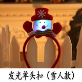 Daiiibabyyy LED Christmas Antler Headband Reindeer Light Up Headband Luminous Flush Hair Hoop Children Party Costume Cute Xmas Decoration