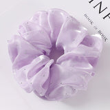 Daiiibabyyy Summer New Large Organza Scrunchie Crystals Hair Tie Big Net Yarn Hair Rope Rubber Bands Girl Elastic Hair Accessory Wholesale